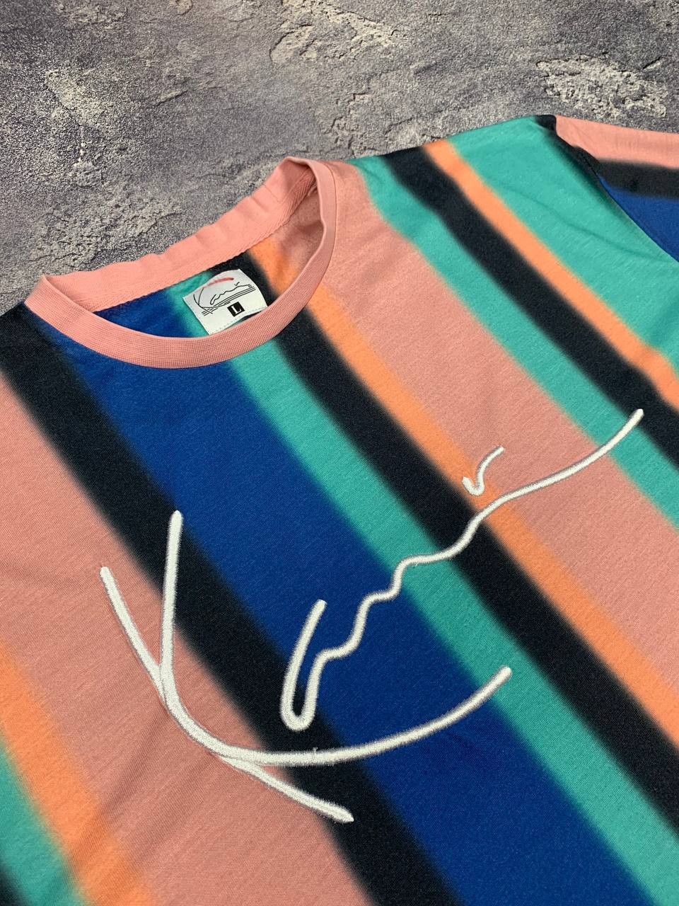 Karl Kani Karl Kani Men's Multicolor Striped Script Logo Streetwear Size US L / EU 52-54 / 3 - 8 Thumbnail