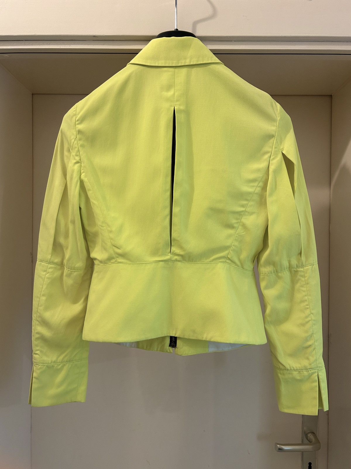 Dirk Bikkembergs S/S 1997 neon yellow open vent slits short jacket Size M / US 6-8 / IT 42-44 - 1 Thumbnail