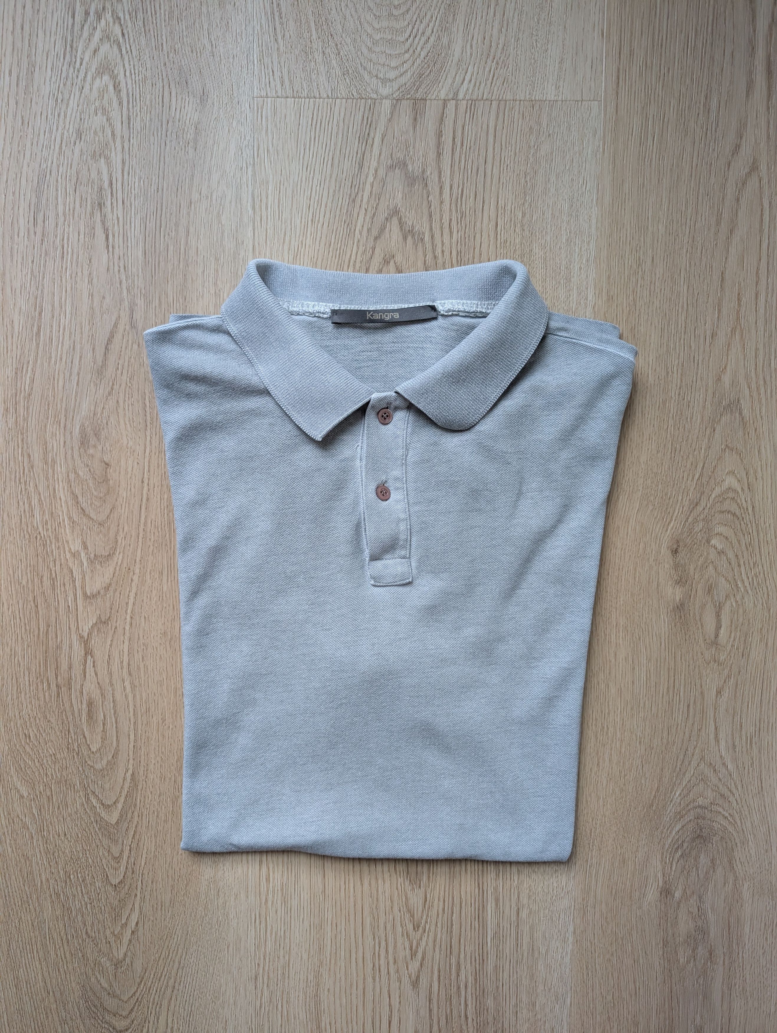 Kangra Men's Classic Grey Polo Luxury Shirt Italy