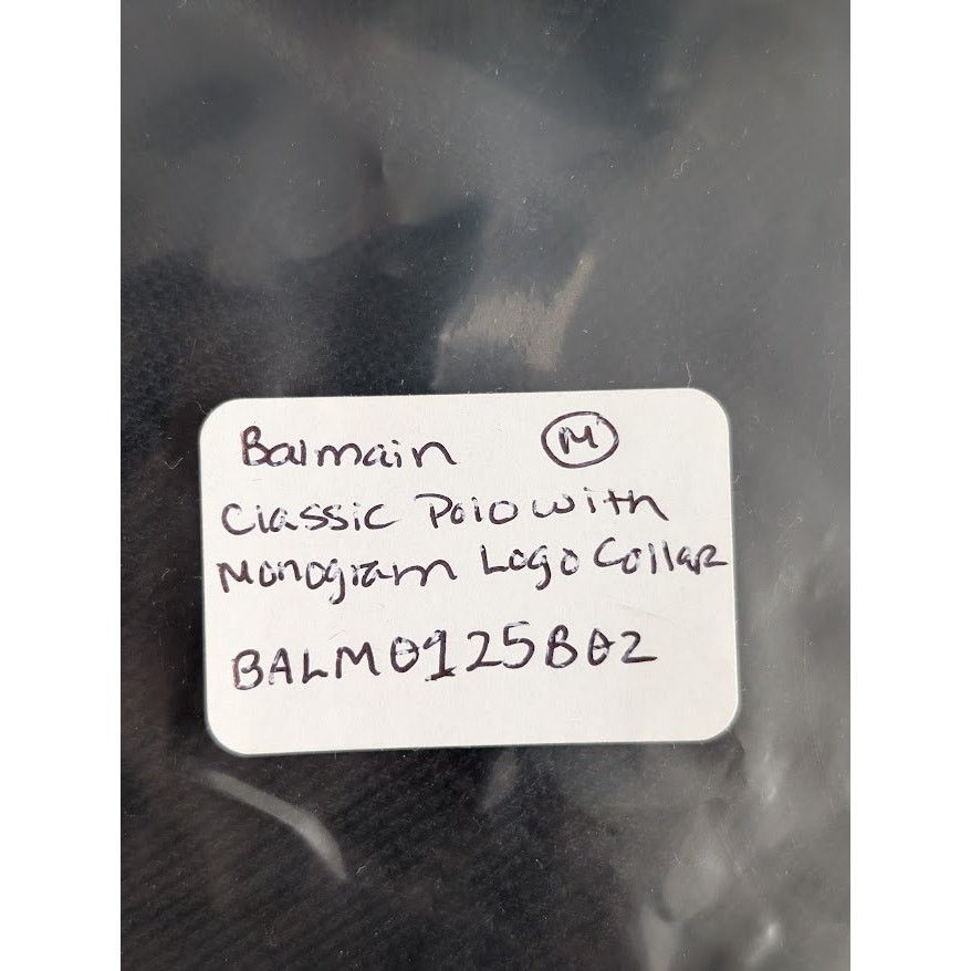 Balmain o1rshd1 Q:2 / Classic Polo with Monogram Logo Collar Black Size US M / EU 48-50 / 2 - 17 Thumbnail