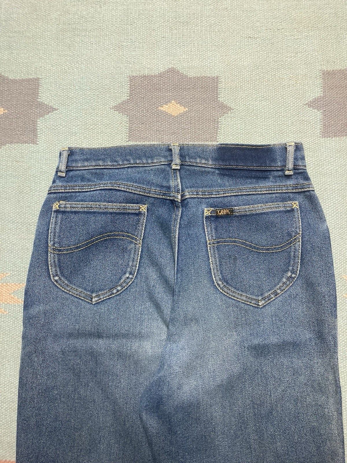 Vintage 70s lee riders jeans faded worn whiskers straight 14 28x32 Size 28" / US 6 / IT 42 - 10 Thumbnail