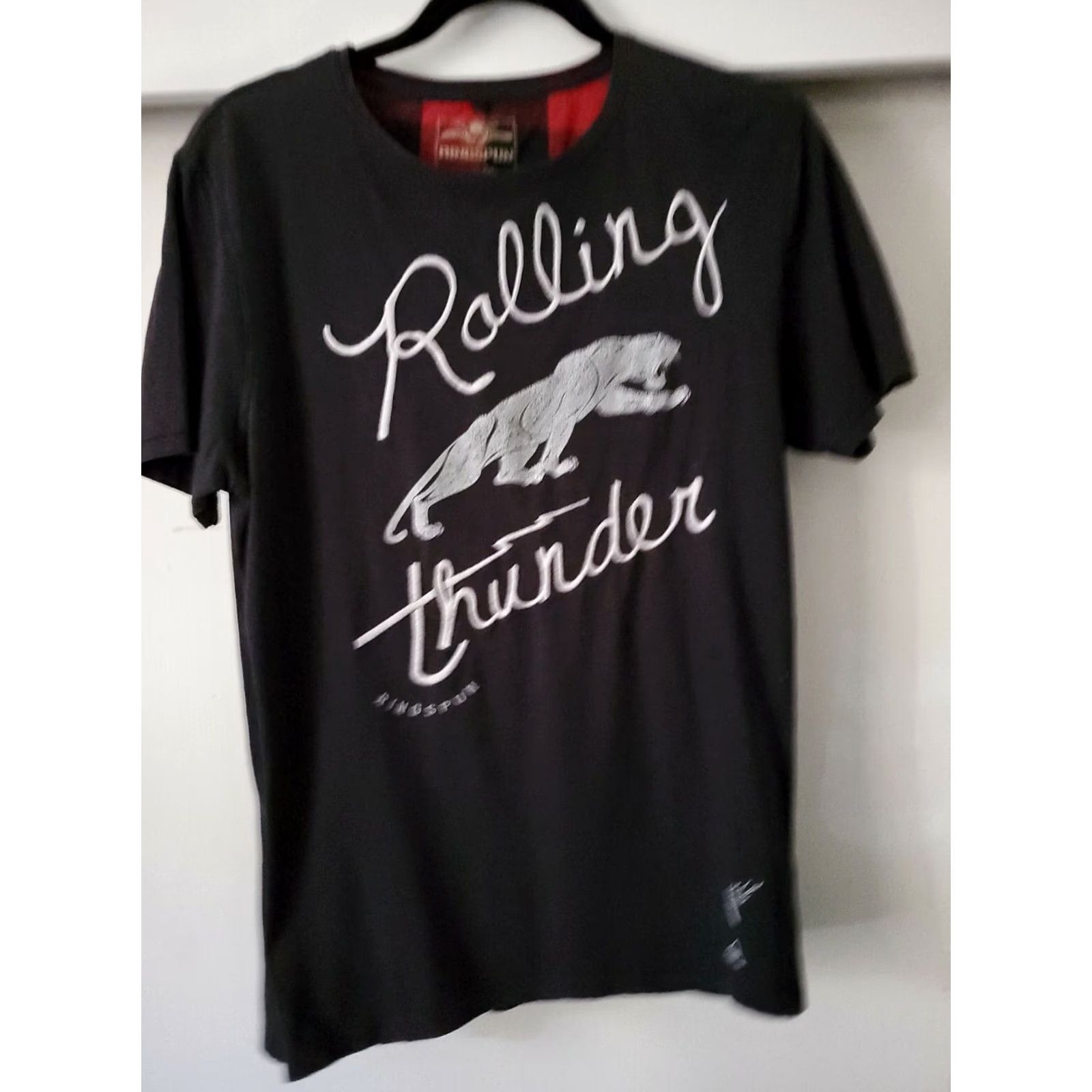 Vintage Ringspun Rolling Thunder DASH Embroidered Short Sleeve T-Shirt Unisex Adults S Gray 100% Cotton Graphic Tee Biker All Seasons Regular Size US S / EU 44-46 / 1 - 4 Thumbnail