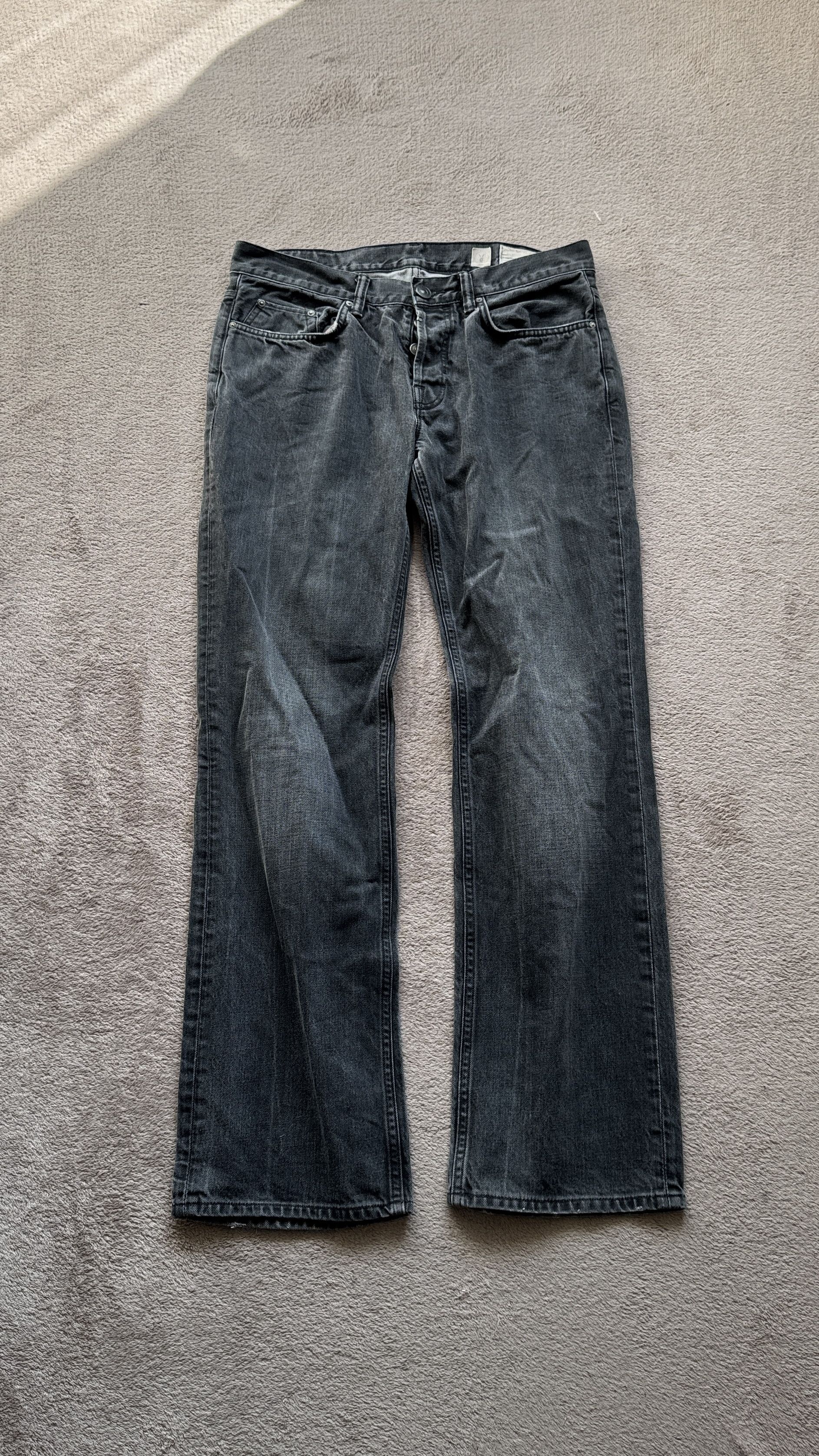 Japanese Brand Helmut Lang Vibe Allsaints Y2K Washed Denim Straight Jeans Size US 32 / EU 48 - 1 Thumbnail