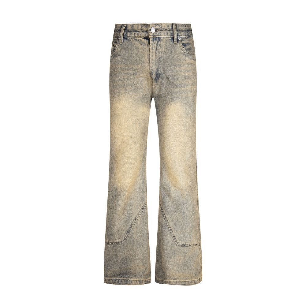 Japanese Brand × Jean Heavy distressed trendy loose men's flared jeans Size US 32 / EU 48 - 1 Thumbnail