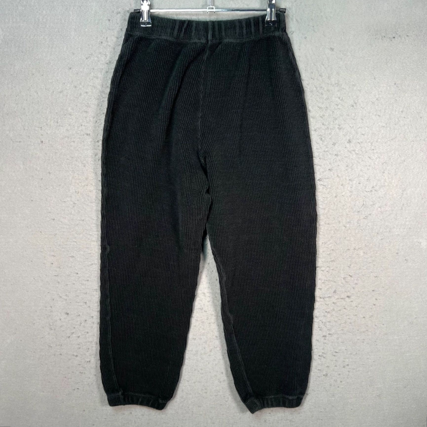 Reformation Reformation Womens Small Black Corduroy Organic Cotton Joggers Sweatpants Size 28" / US 6 / IT 42 - 2 Thumbnail