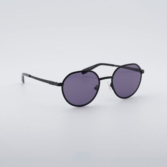Guess GU00207 02Y Sunglasses Black Round Frame Violet Lense