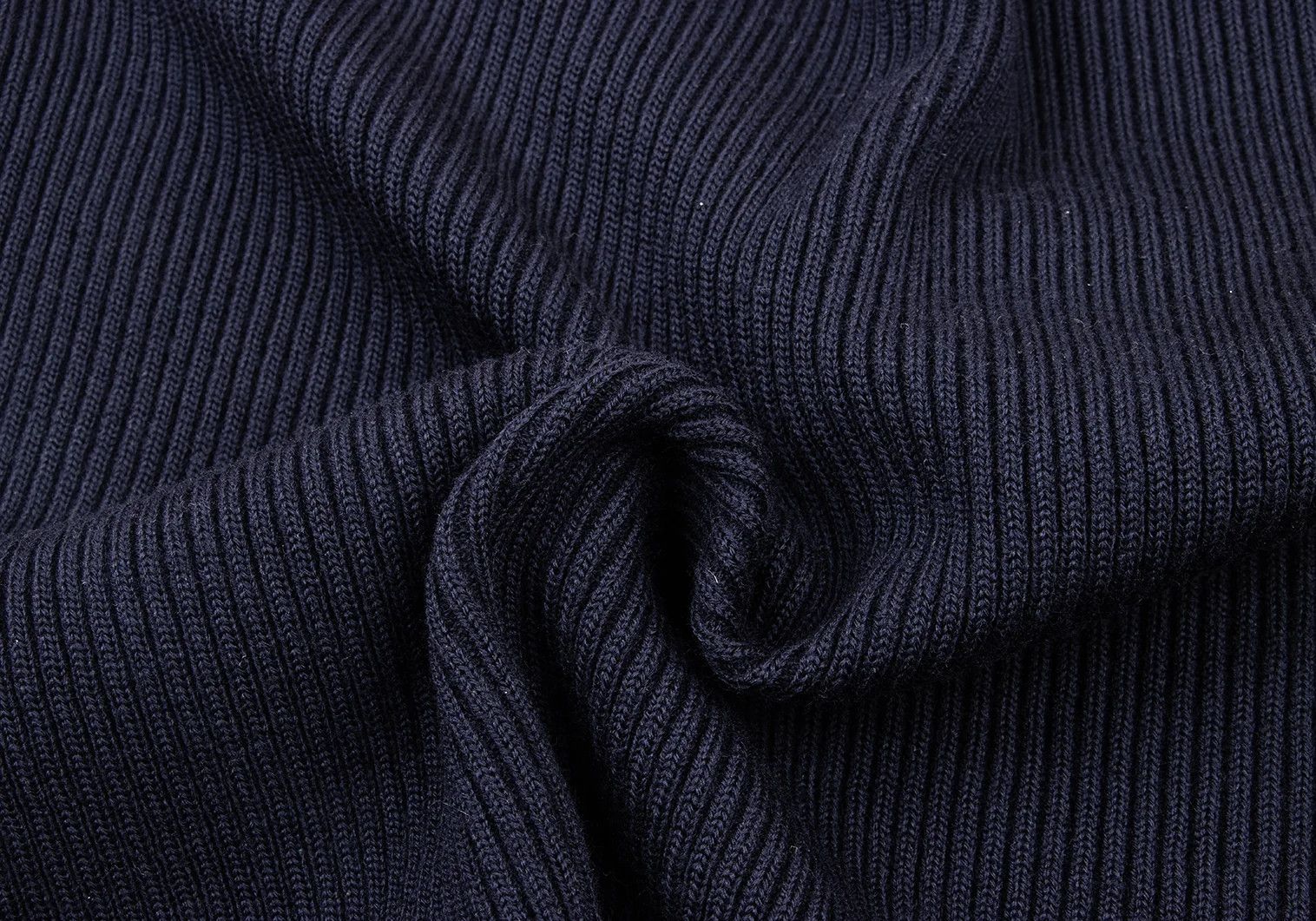 Issey Miyake Wool Ribbed Knit Sweater in Navy and Light Blue, Size M Size US M / EU 48-50 / 2 - 15 Thumbnail