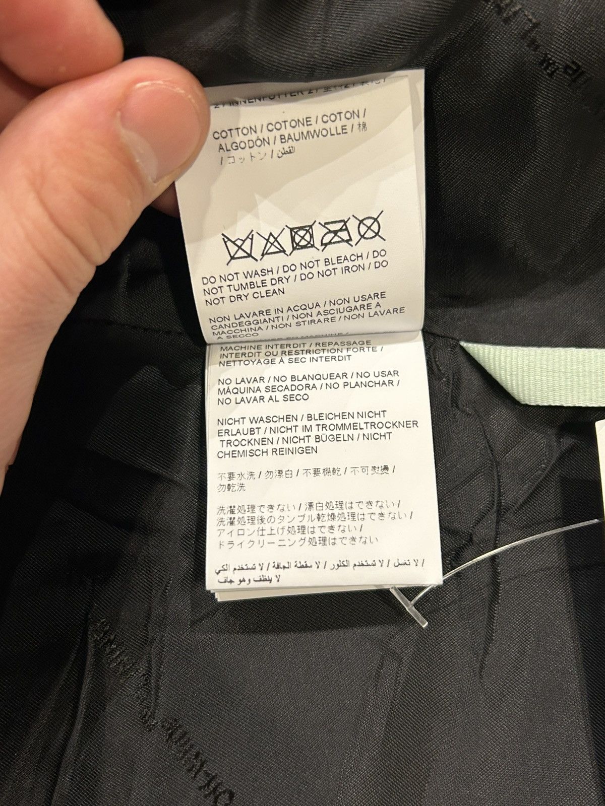 Off-White Off-White Leather Biker Jacket - Black Size US XL / EU 56 / 4 - 7 Thumbnail