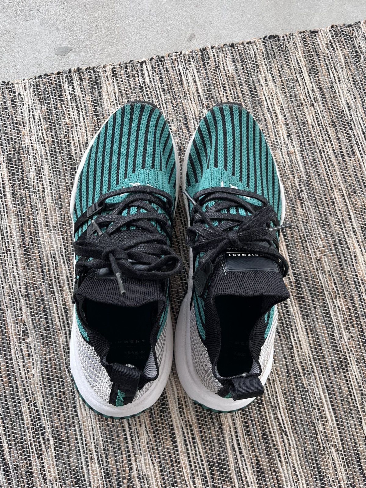 Adidas Vintage Adidas Equipment Green Mesh Sneakers Sportswear Size US 11.5 / EU 44-45 - 4 Thumbnail