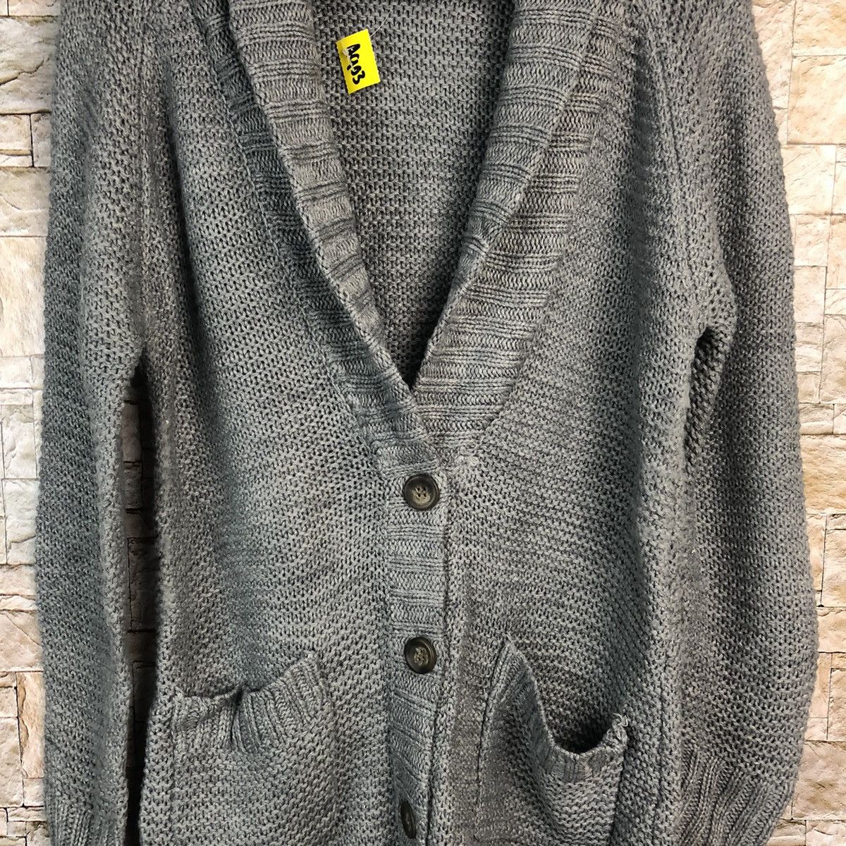 Homespun Knitwear × Index Index Grey Cardigan Knitwear #A903 Size US M / EU 48-50 / 2 - 5 Thumbnail