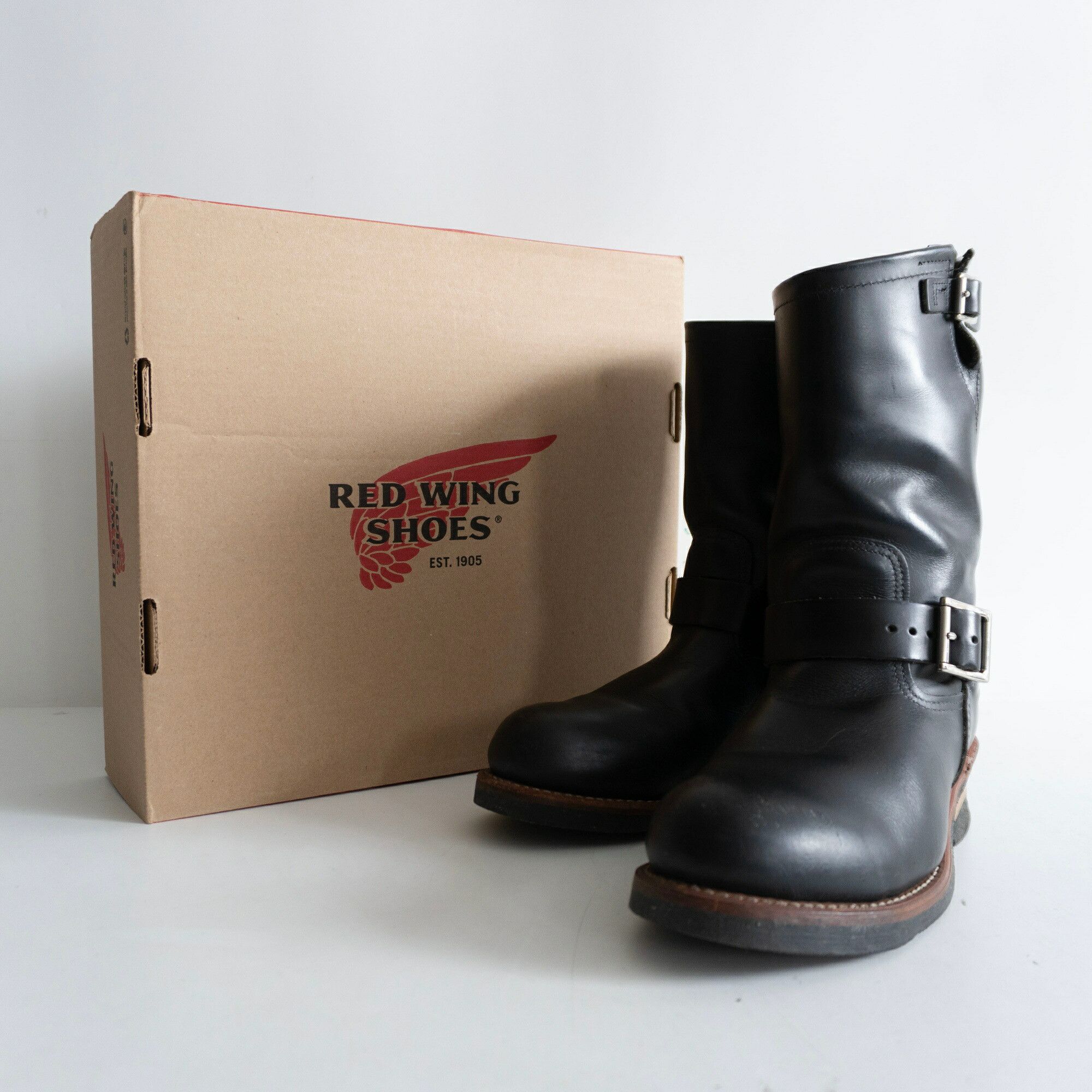 Red Wing VINTAGE Red Wing Mens Black Leather Lace-Up Work  display picture 3