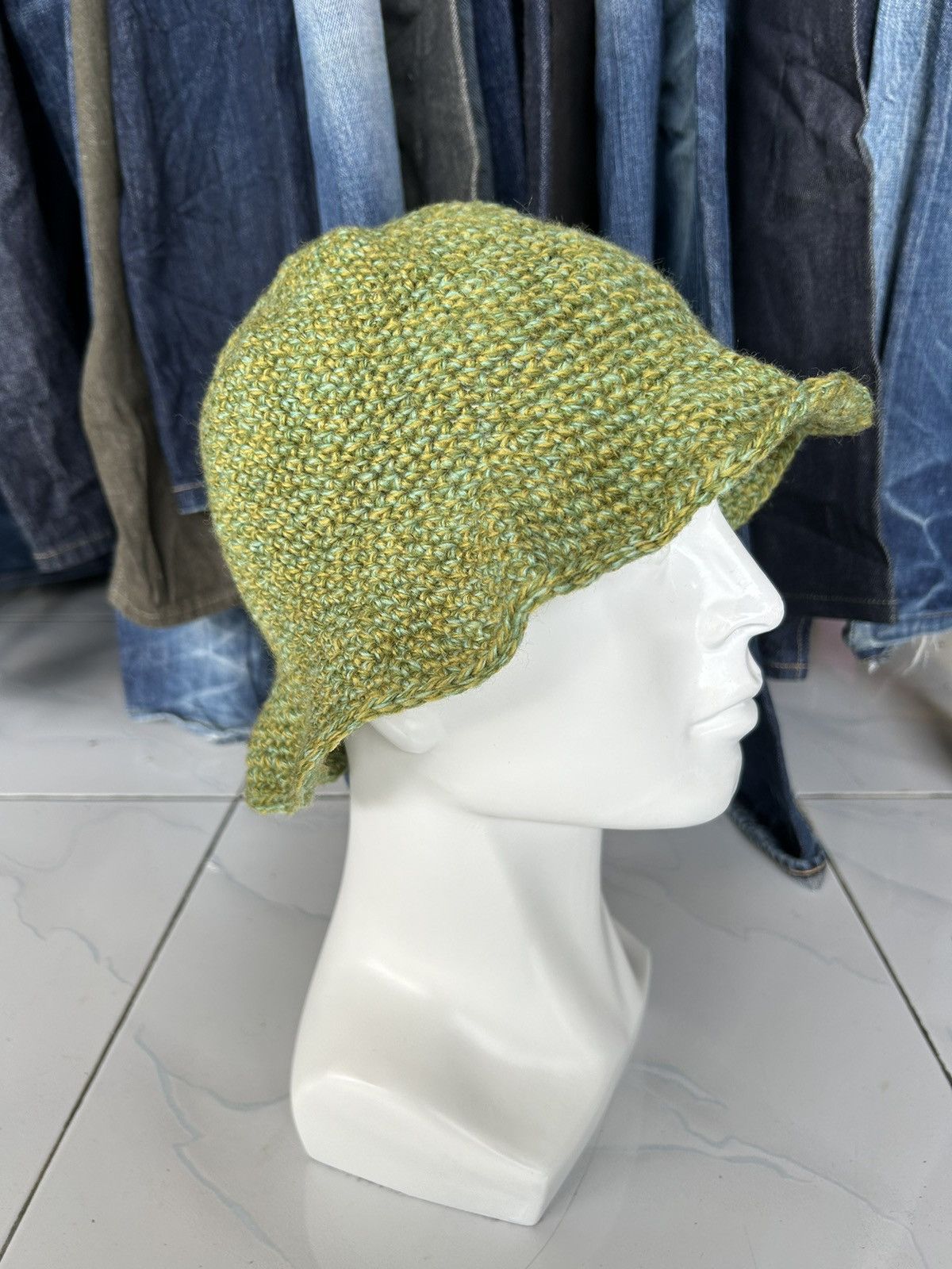 Japanese Brand × Kapital × Vintage Crochet Knitted Hanmade Bucket Hats Rare☠️☠️ Size ONE SIZE - 2 Thumbnail