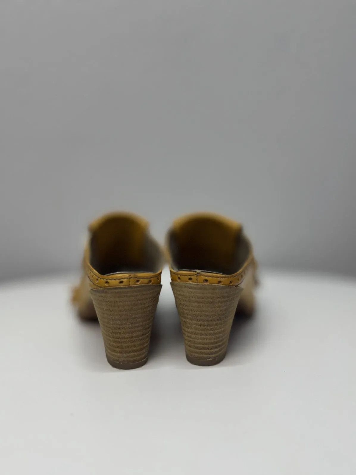 Other Vintage Ankle Leather Boots Sandals Yellow Prada Style Opium Size US 8 / EU 41 - 8 Thumbnail