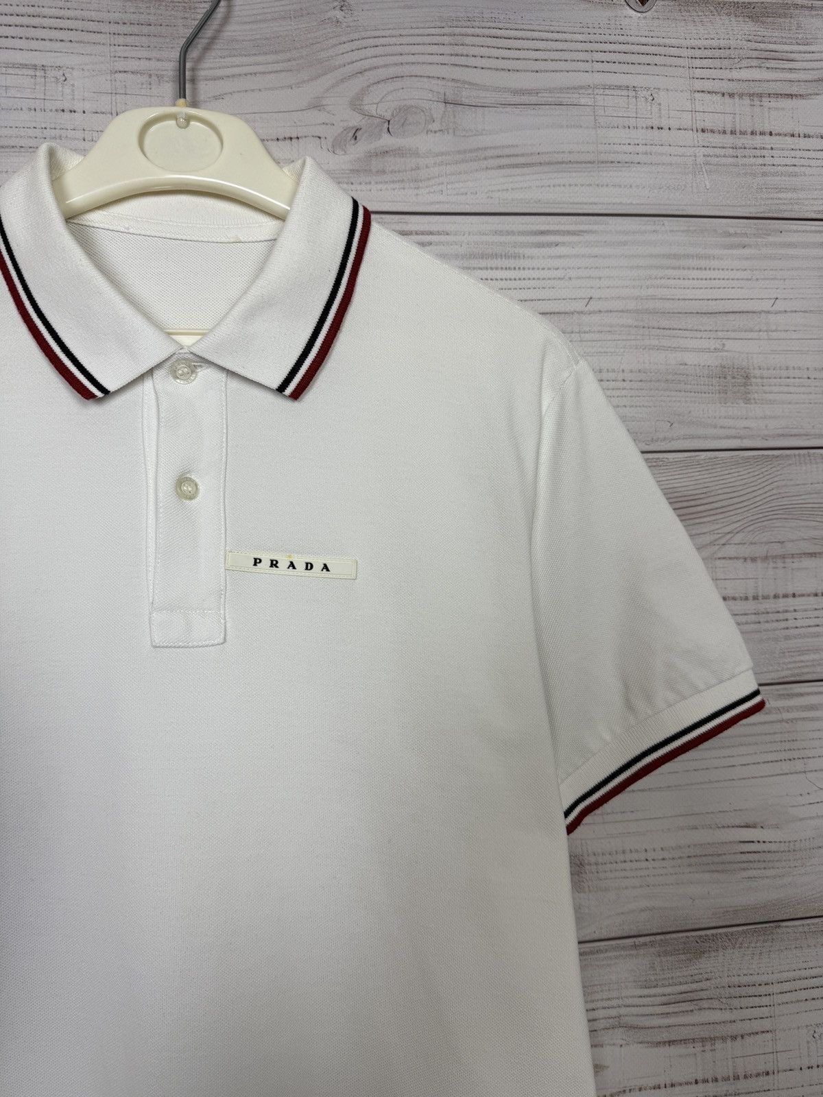 Prada Black Prada Polo Tee (M) Size US M / EU 48-50 / 2 - 3 Thumbnail