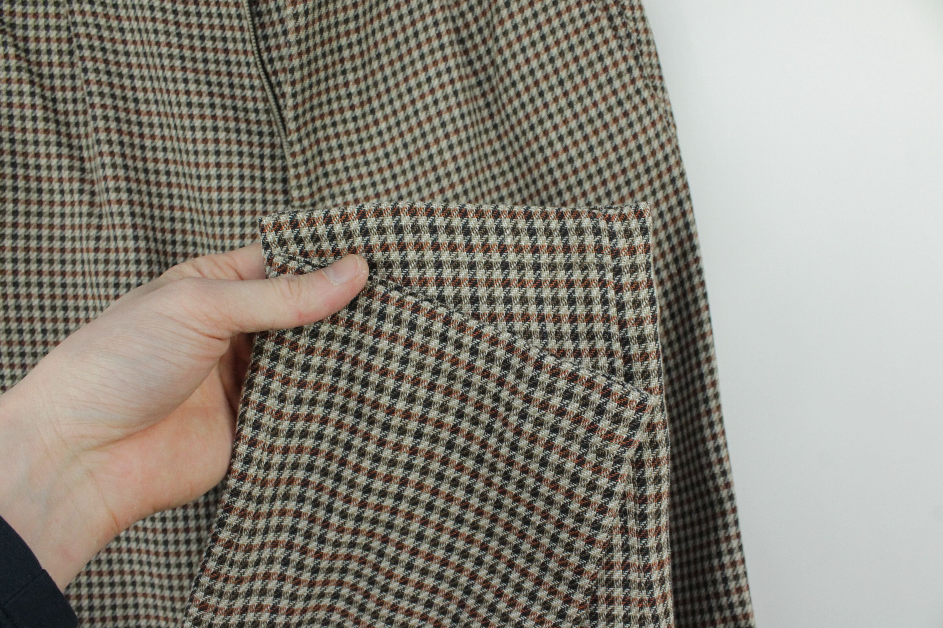 Designer × Other Club Of Gents Clark Cotton Linen Micro Check Trousers Size US 32 / EU 48 - 4 Thumbnail
