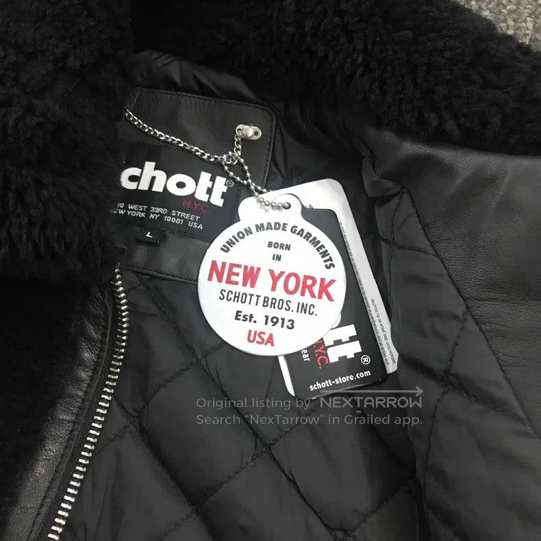 Schott Schott B3 Fur Bomber Jacket Size US L / EU 52-54 / 3 - 8 Thumbnail
