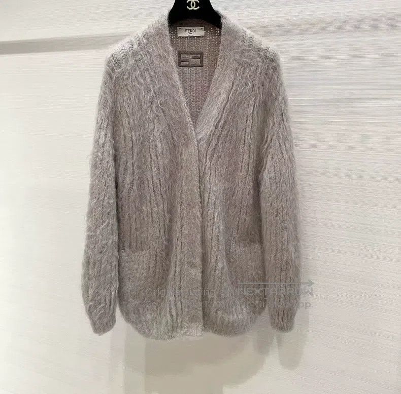 Fendi Fendi Mid-length Mohair Wool Knit Coat Size XS / US 0-2 / IT 36-38 - 1 Thumbnail