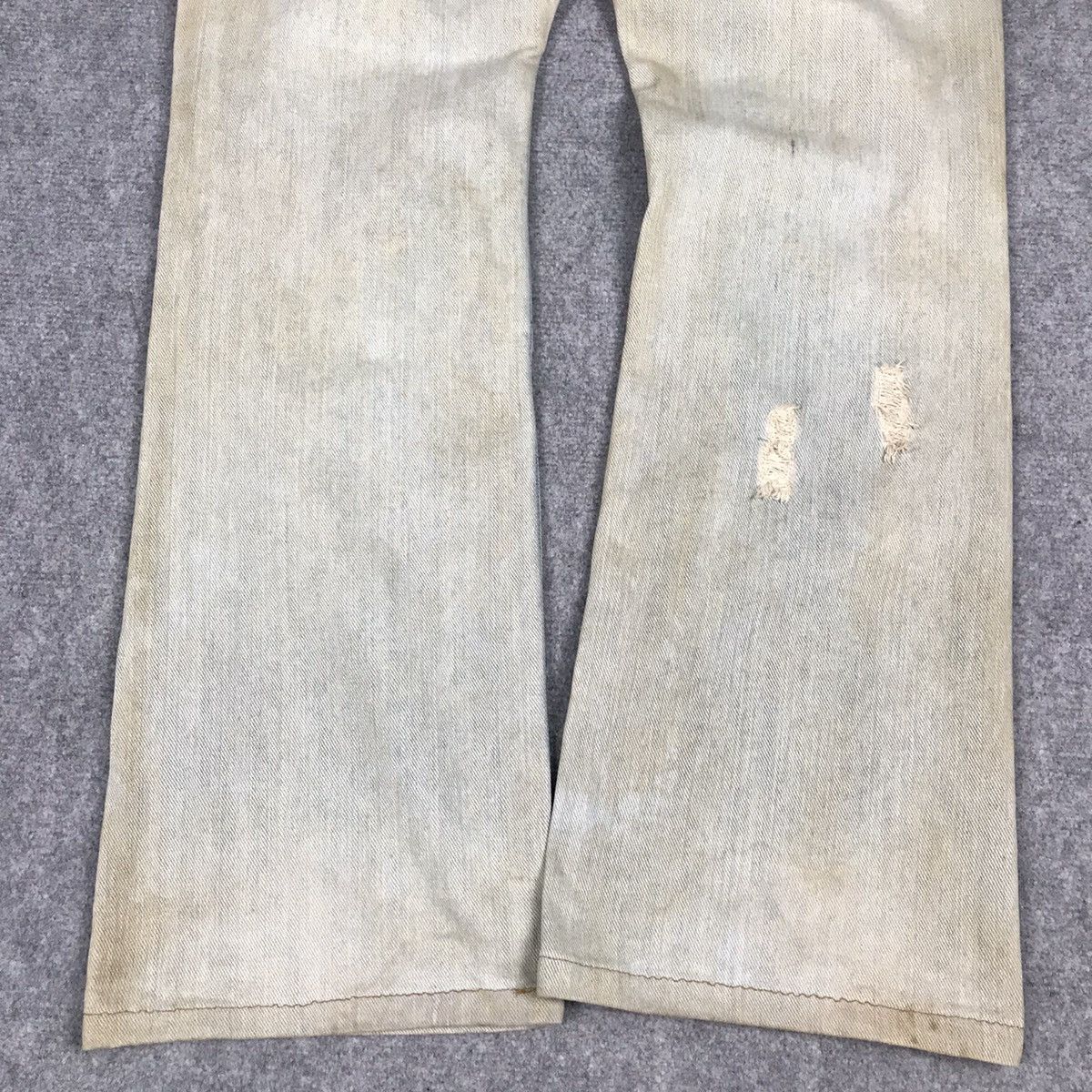 14th Addiction × If Six Was Nine × Le Grande Bleu (L.G.B.) FLARE💀RIPPED DISTRESSED LIGHT RUSTY LGB STYLE DENIM PANTS Size US 32 / EU 48 - 11 Thumbnail