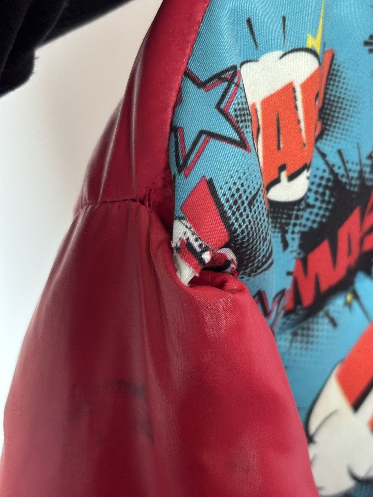 Other Top Gun Pop Art Comic Print Down Puffer Jacket L Red Hooded Size US L / EU 52-54 / 3 - 8 Thumbnail