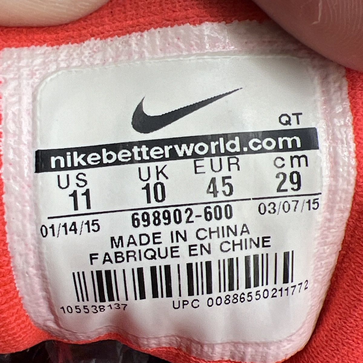 Nike Air max bright crimson Size US 11 / EU 44 - 9 Thumbnail