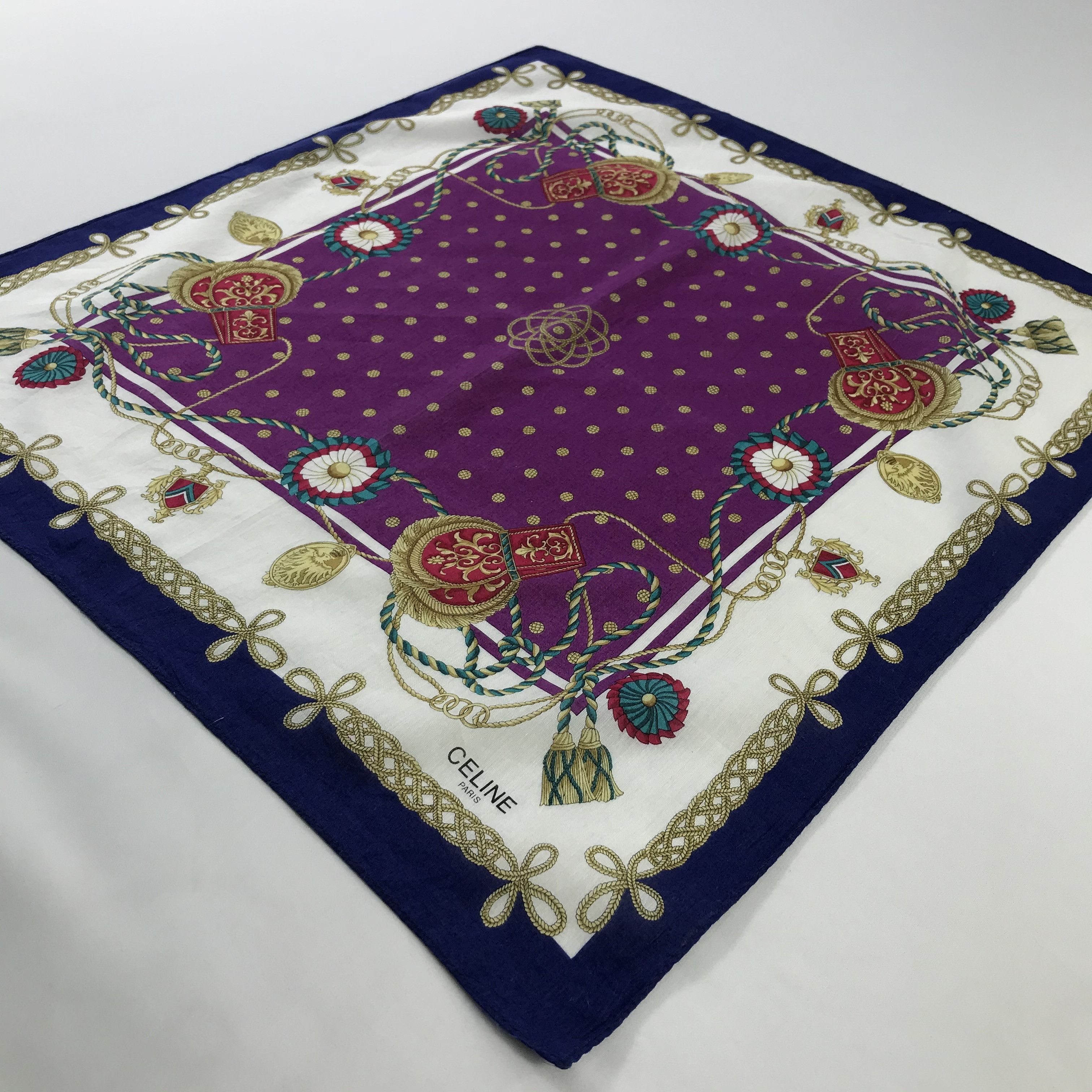Celine × Vintage Celine Bandana / Handkerchief / Neckerchief - S507 Size ONE SIZE - 2 Thumbnail