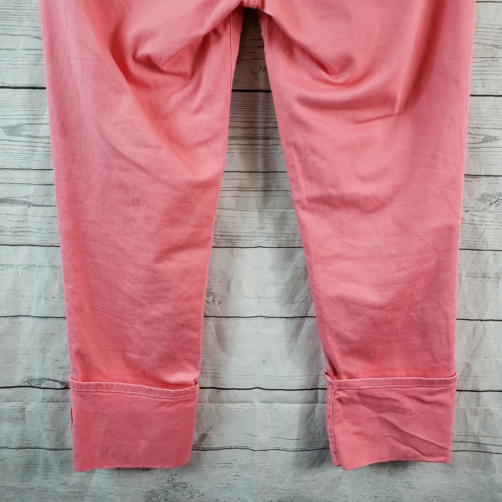 Vintage KUT from the Kloth Womens Cameron Straight Leg Cropped Jeans Sz 4 Pink Cuffed Size 27" / US 4 / IT 40 - 5 Thumbnail