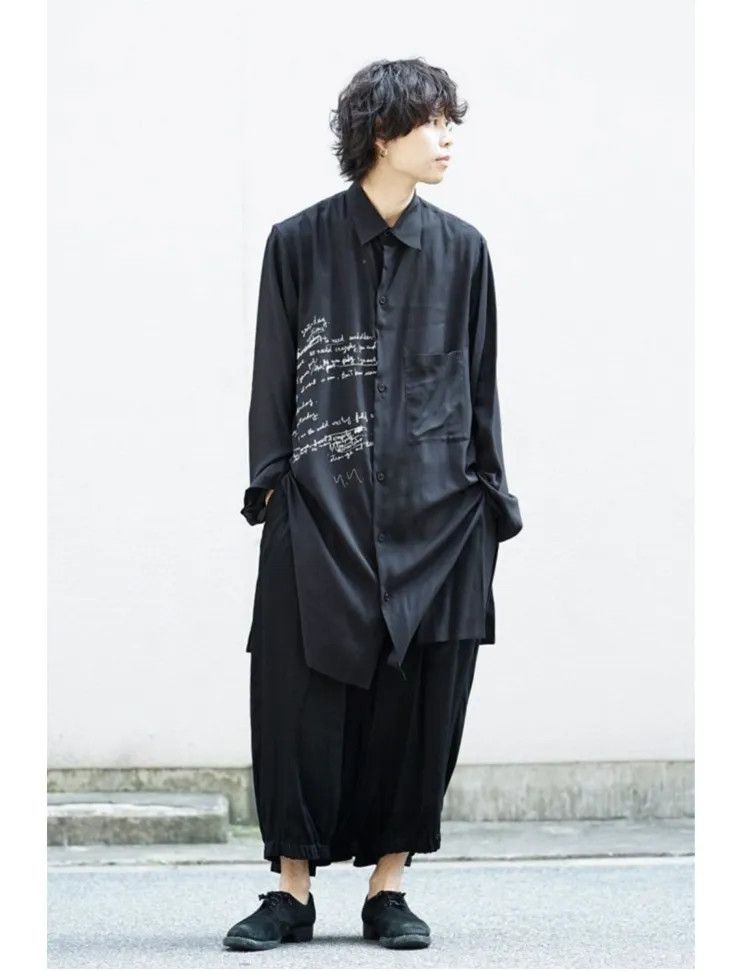 Yohji Yamamoto Yohji Yamamoro Pour Homme Tencel Long Lyric Shirt Size US S / EU 44-46 / 1 - 6 Thumbnail