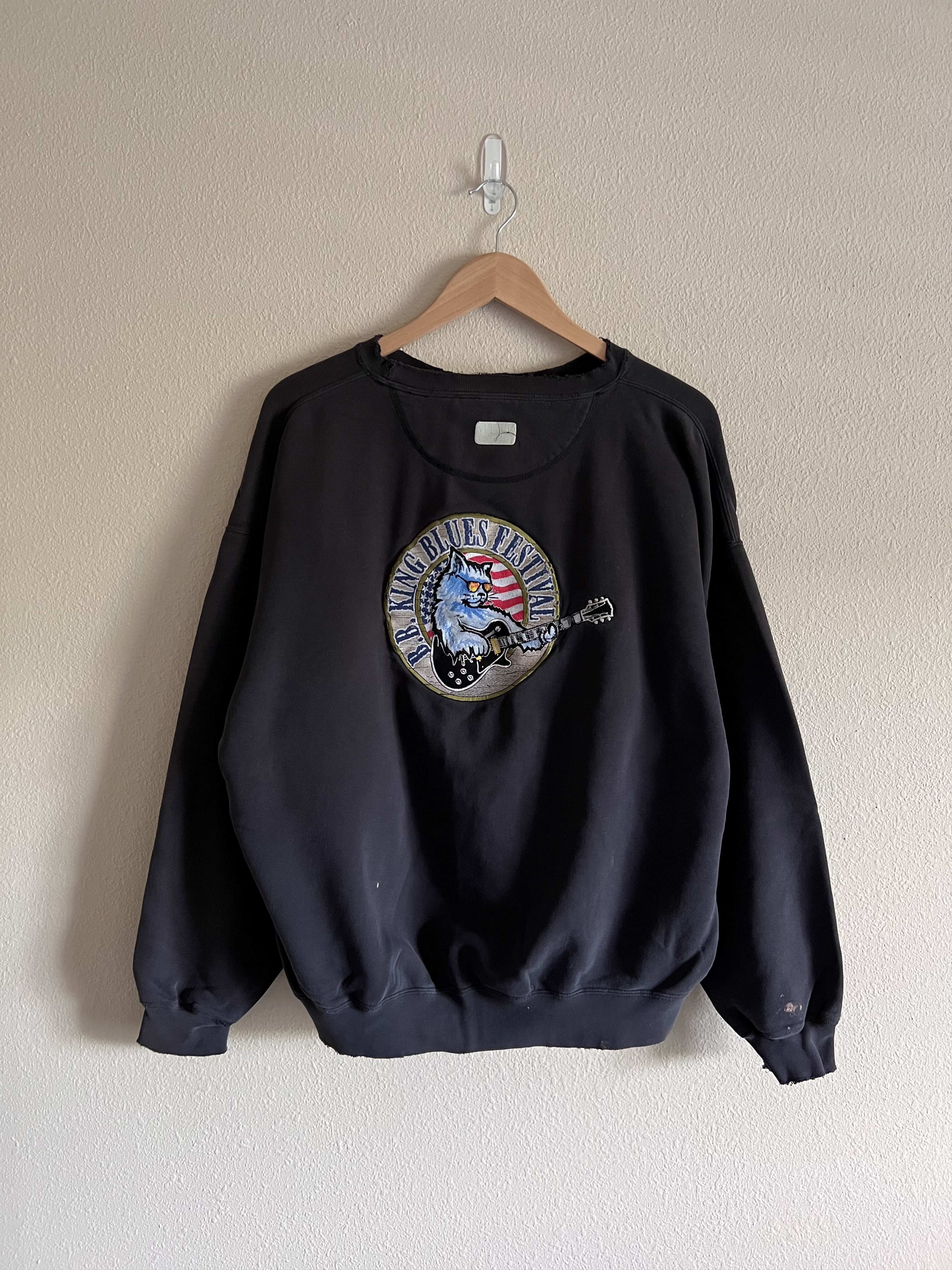 Vintage Vintage 90s B.B. King Blues Festival Embroidered Sweatshirt Size US XL / EU 56 / 4 - 2 Thumbnail
