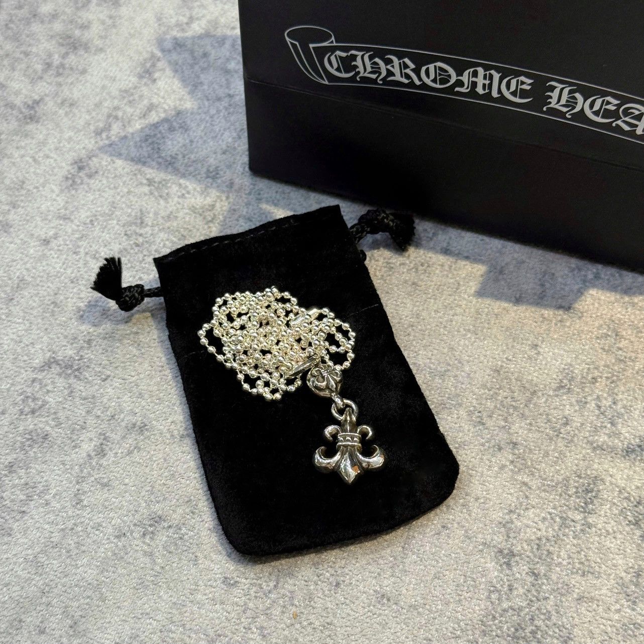 Chrome Hearts Chrome Hearts One Ball BS Fleur Silver Necklace Size ONE SIZE - 3 Thumbnail