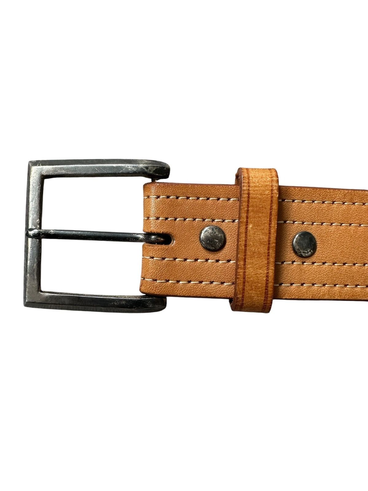 Yohji Yamamoto 00's Y's Bis avant-garde fully leather belt Size 28 - 5 Thumbnail