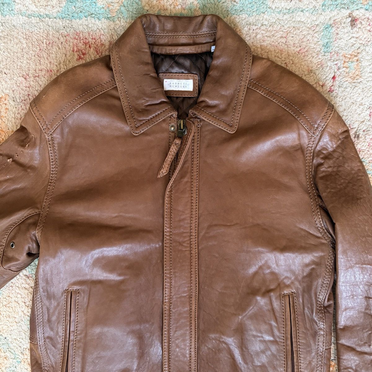 Barneys New York Vintage Barney’s New York Leather Aviator Jacket Size US M / EU 48-50 / 2 - 6 Thumbnail