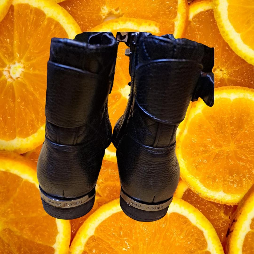 Marc Fisher Marc Fisher Black Boots with Accent Buckle and Laces Size 6M Size US 6 / IT 36 - 3 Thumbnail