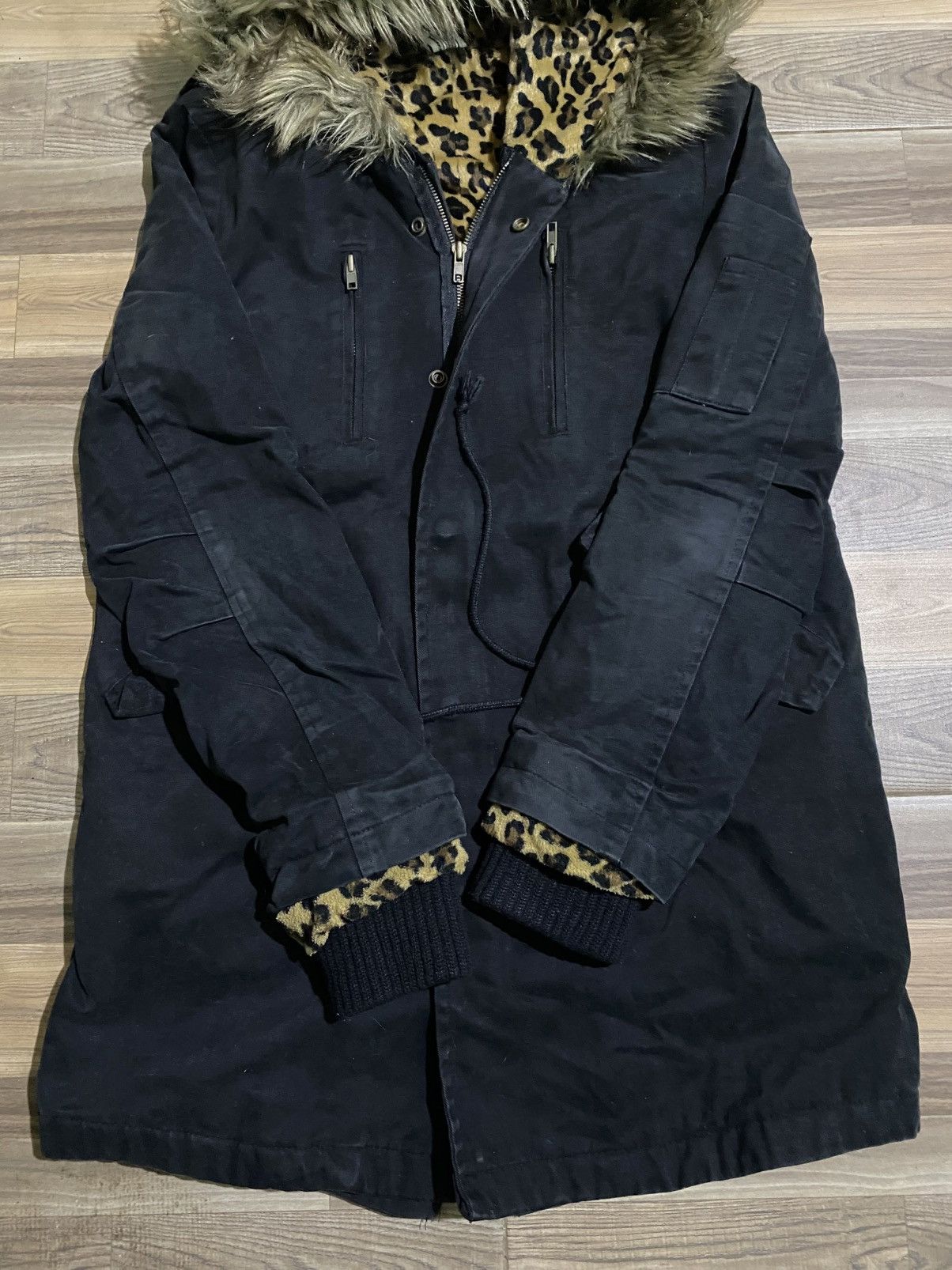 Attachment 💥NEED GONE💥 ATTACHMENT GOTHIC PUNK FUR JACKET BLACK WASHED Size US L / EU 52-54 / 3 - 11 Thumbnail
