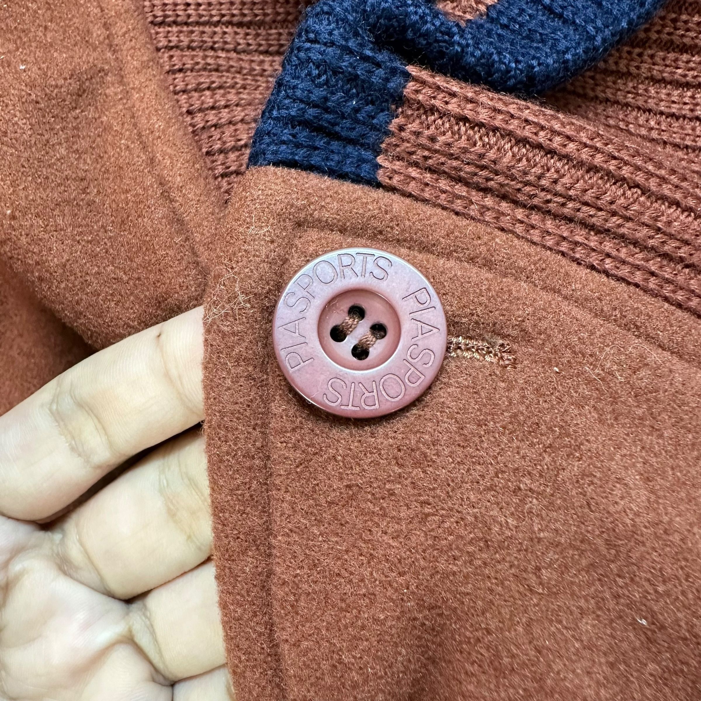 Japanese Brand Vintage 90’s PIA SPORT Wool Casual Cardigan Jacket #A68-1631 Size US L / EU 52-54 / 3 - 9 Thumbnail