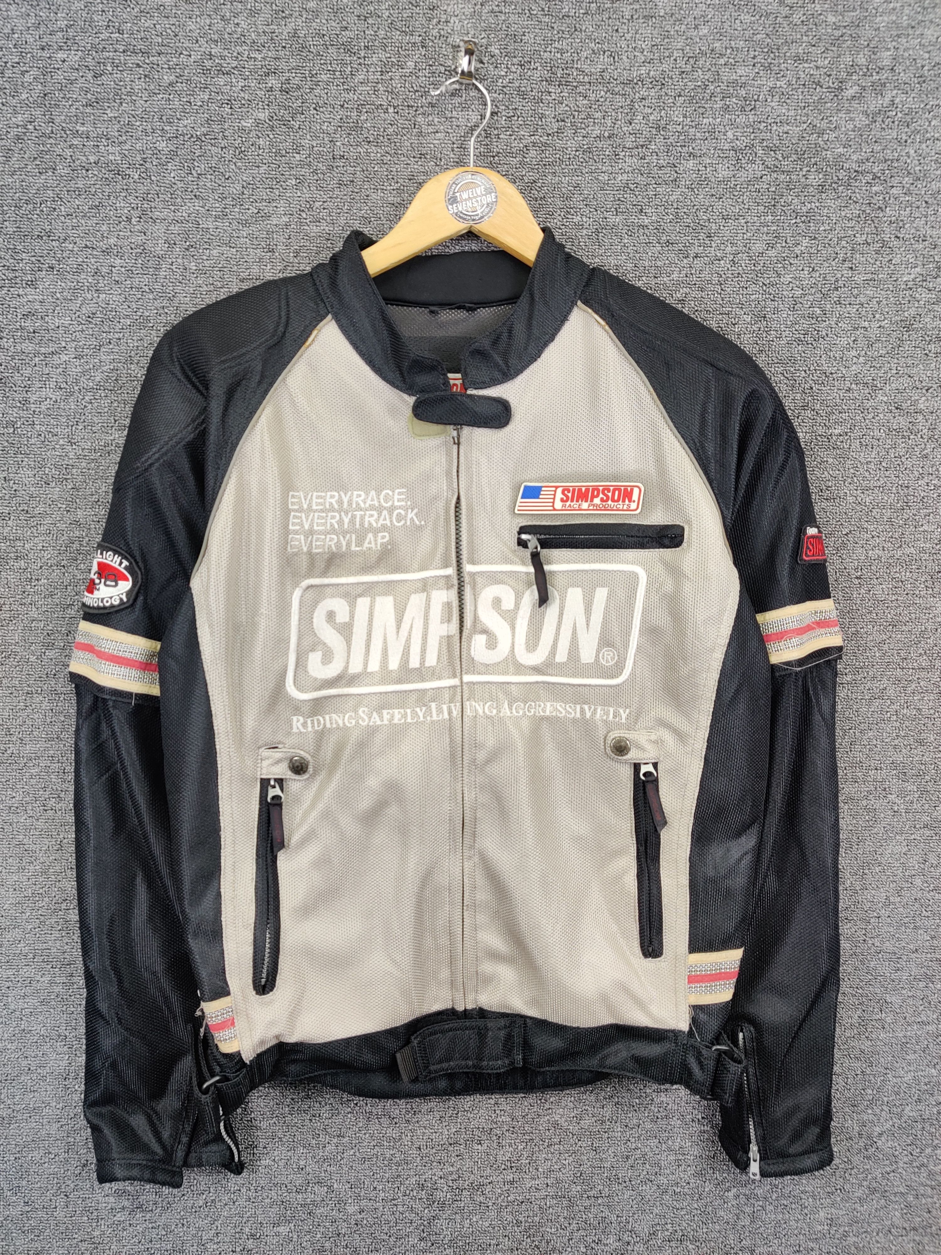 Vintage Vintage Simpson Racing Bikers Motorcycle Jacket Size US L / EU 52-54 / 3 - 1 Thumbnail