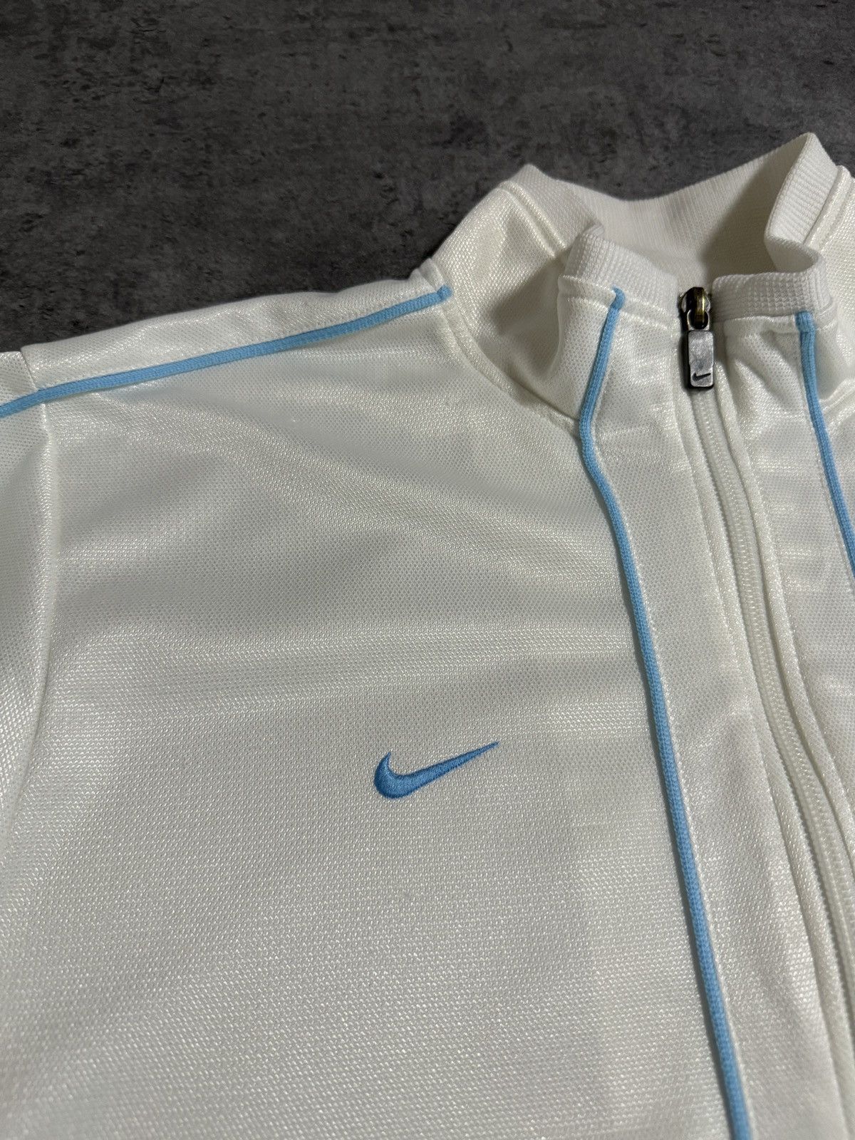 Japanese Brand × Nike × Vintage Nike Made in Japan 🇯🇵 Zip Tracksuit Swoosh Blue Logo Rap Y2K Size US S / EU 44-46 / 1 - 3 Thumbnail