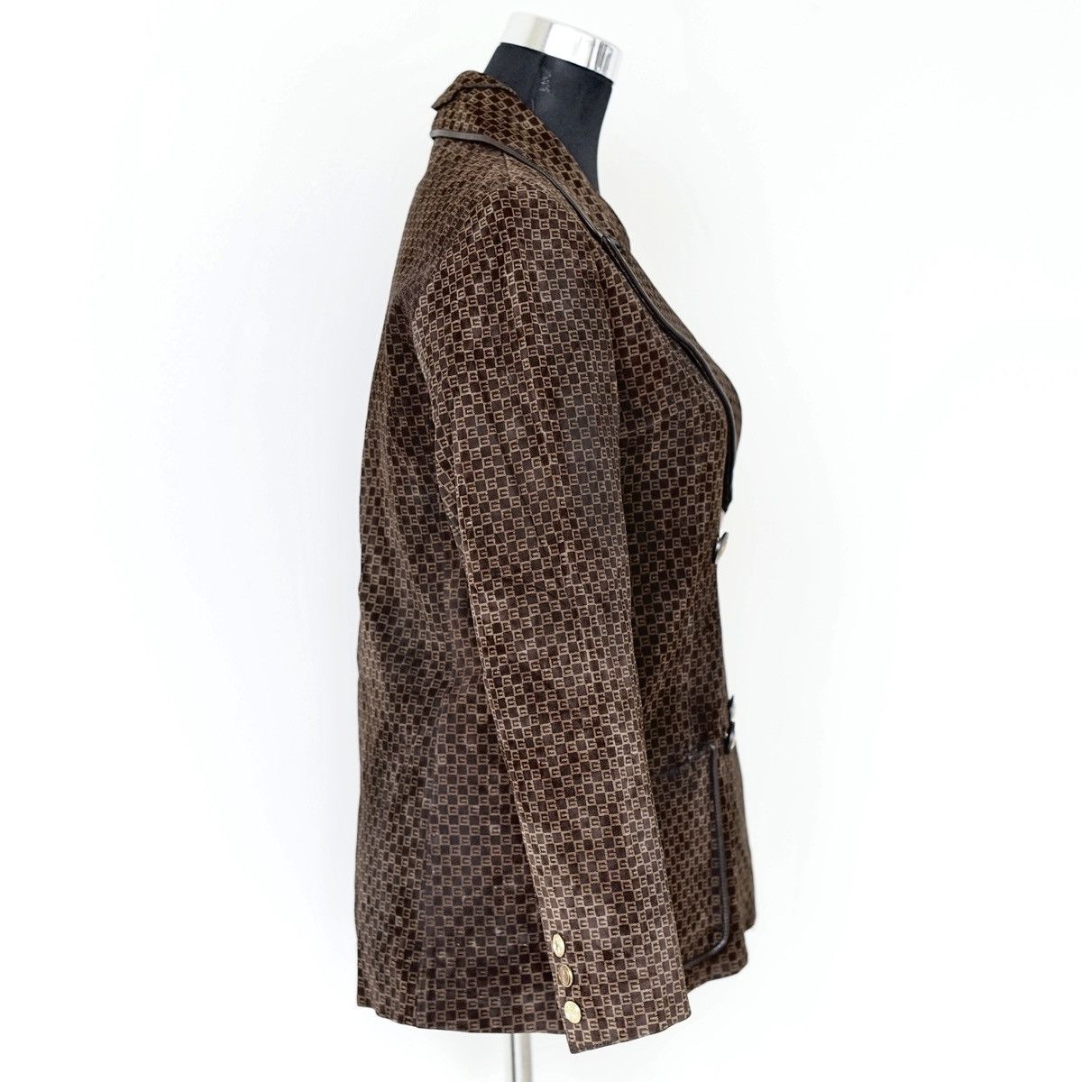 Gucci Ultra Rare Archive 70s Gucci Monogram Suede Leather Jacket Size US S / EU 44-46 / 1 - 11 Thumbnail