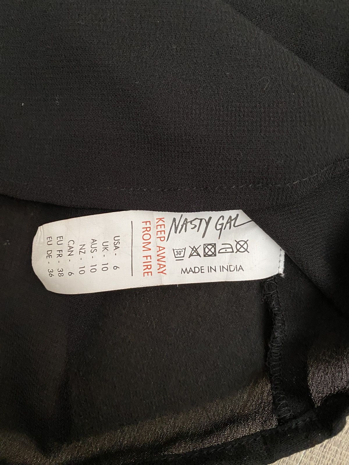 Nasty Gal Nasty Gal Black Sheer Crop Tank Top Size M / US 6-8 / IT 42-44 - 3 Thumbnail