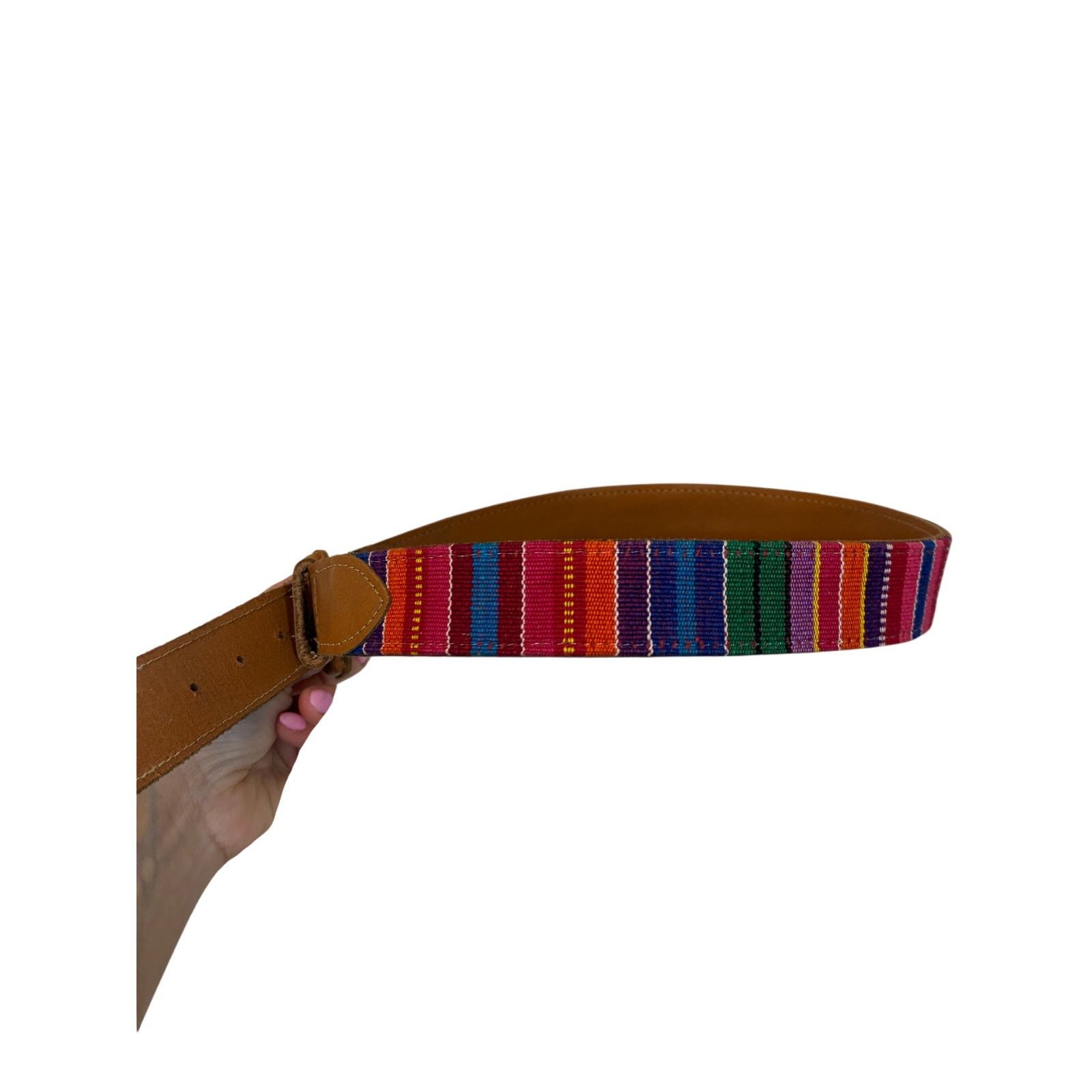 Other Colorful Woven Guatemalan S Concho Belt RainbowWoodstock Size ONE SIZE - 4 Thumbnail