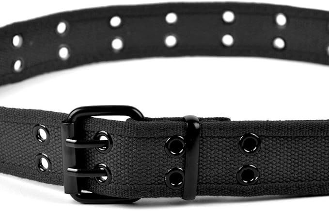 Other Canvas Double Grommet Belt Unisex Web Streetwear Belt Size ONE SIZE - 2 Thumbnail