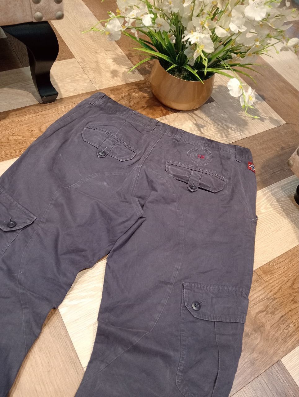 Napapijri NAPAPIJRI FADED BLUE CARGO PANTS Size US 34 / EU 50 - 13 Thumbnail