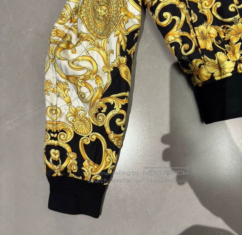 Versace Versace Black gold baroque men's cotton jacket jacket Size US M / EU 48-50 / 2 - 5 Thumbnail