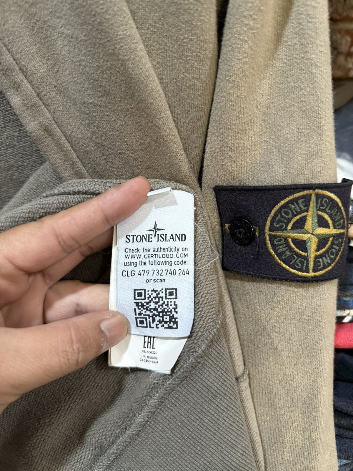Stone Island Stone Island Zipper Hoodie Soft Green Faded Tee Size US L / EU 52-54 / 3 - 10 Thumbnail