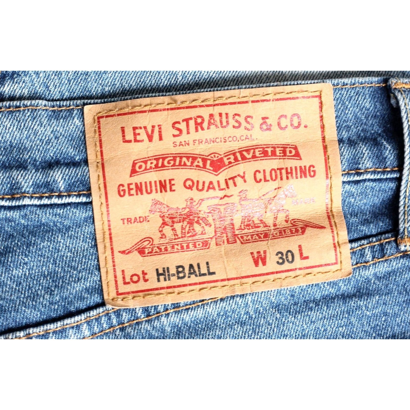 Levi's VINTAGE LEVI’S HI-BALL Roll PREMIUM Big E Slim Tapered Jeans Men W30 DZ6937 Size US 30 / EU 46 - 2 Thumbnail