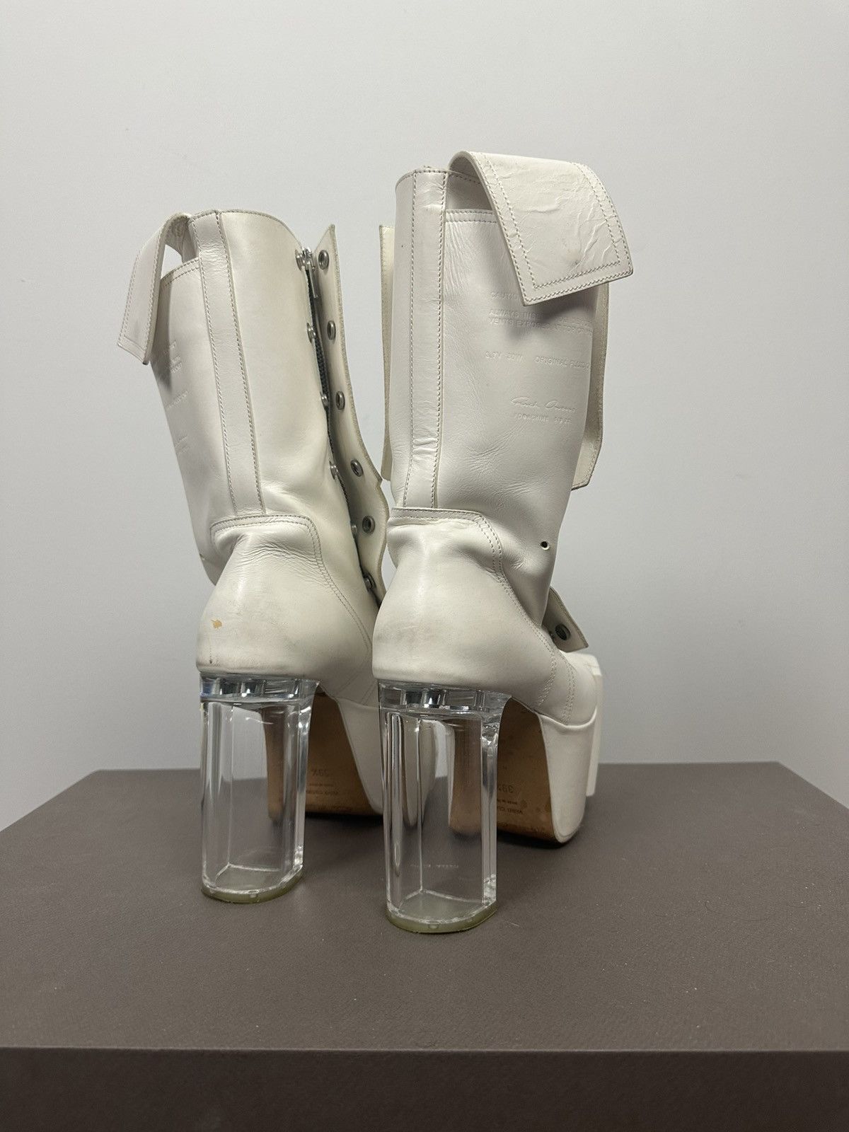 Rick Owens SS22 ‘FOGACHINE’ Beveled Motokiss Fogpocket Boots Size US 6.5 / EU 39-40 - 4 Thumbnail