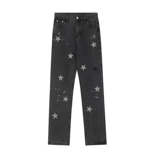 Japanese Brand Vintage washed star print design rare casual jeans Size US 32 / EU 48 - 4 Thumbnail