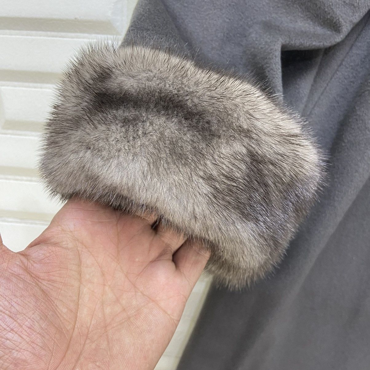 Other Altima Loro Piana Wool Cashmere + Mink Fur Long Coat Size M / US 6-8 / IT 42-44 - 9 Thumbnail