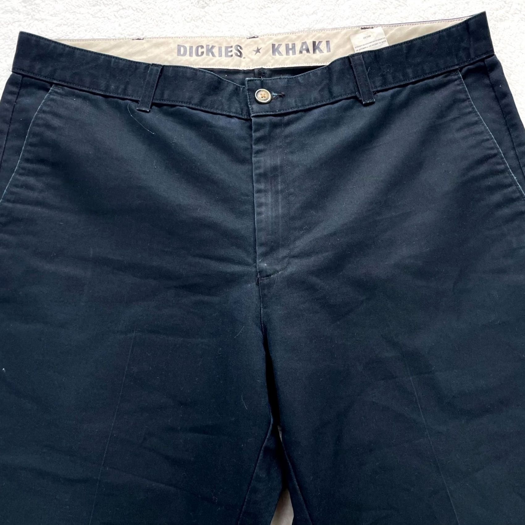 Dickies Dickies Pants Mens 40x29 Black Khakis Cotton Tapered Leg Regular Fit Zip Fly Pants Mens Regular Khakis Black 40x29 Dickies Size US 40 / EU 56 - 3 Thumbnail