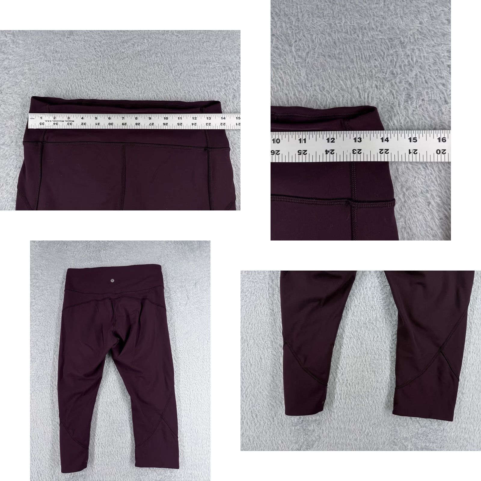 Lululemon Lululemon Pants Women 10 Red In Movement Crop Everlux 19" Training Tapered Cropped Pockets Zip Pocket Activewear Running & Jogging Men/Women? Size 32" / US 10 / IT 46 - 8 Thumbnail