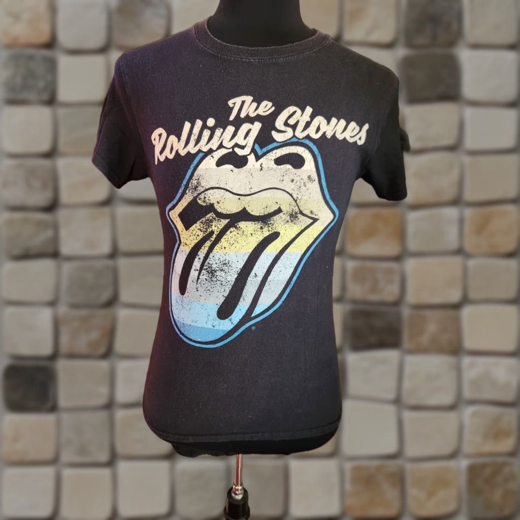 Vintage VINTAGE The Rolling Stones T-Shirt Adult XS Short Sleeve Music Graphic Black Blue Size US XS / EU 42 / 0 - 1 Thumbnail